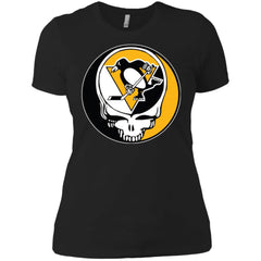 Pittsburgh Penguins Grateful Dead Steal Your Face Hockey Nhl Shirts Women Cotton T-Shirt Women Cotton T-Shirt - parenttees