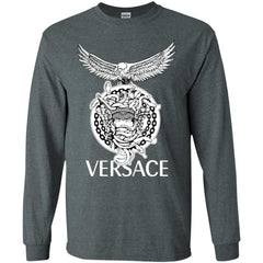 Versace Supervip Logo T-shirt Men Long Sleeve Shirt Men Long Sleeve Shirt - parenttees