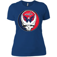 Washington Capitals Grateful Dead Steal Your Face Hockey Nhl Shirts Women Cotton T-Shirt Women Cotton T-Shirt - parenttees