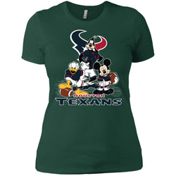 Mickey Mouse Houston Texans American Football Nfl Sports Shirt Women Cotton T-Shirt