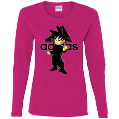 Goku Adidas Black T-shirt Women Long Sleeve Shirt Women Long Sleeve Shirt - parenttees