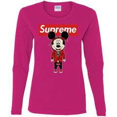 Supreme Mickey Style Fashion T-shirt Women Long Sleeve Shirt Women Long Sleeve Shirt - parenttees