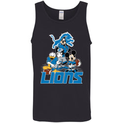 Mickey Mouse Detroit Lions American Football Nfl Sports Shirt Men Cotton Tank