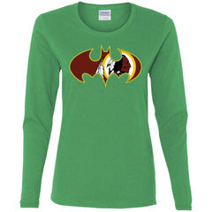 We Are The Washington Redskins Batman Nfl Mashup Women Long Sleeve Shirt Women Long Sleeve Shirt - parenttees