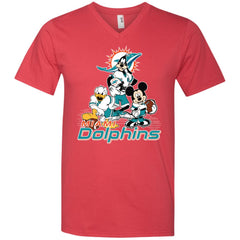 Mickey Mouse Miami Dolphins American Football Nfl Sports Shirt Men V-Neck T-Shirt Men V-Neck T-Shirt - parenttees