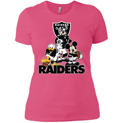 Mickey Mouse Oakland Raiders American Football Nfl Sports Shirt Women Cotton T-Shirt Women Cotton T-Shirt - parenttees