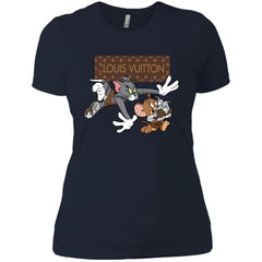 Louis Vuitton Cartoon Tom And Jerry T-shirt Women Cotton T-Shirt Women Cotton T-Shirt - parenttees