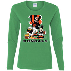 Mickey Mouse Cincinnati Bengals American Football Nfl Sports Shirt Women Long Sleeve Shirt Women Long Sleeve Shirt - parenttees