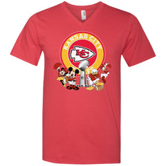 Nfl – Kansas City Chiefs Super Bowl 2019 Mickey Mouse Minnie Mouse Donald Duck Daisy Duck Football Men V-Neck T-Shirt Men V-Neck T-Shirt - parenttees