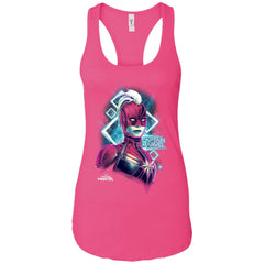 Marvel Captain Marvel Space Glow Neon Women Tank Top Women Tank Top - parenttees