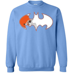 We Are The Cleveland Browns Batman Nfl Mashup Crewneck Pullover Sweatshirt Crewneck Pullover Sweatshirt - parenttees