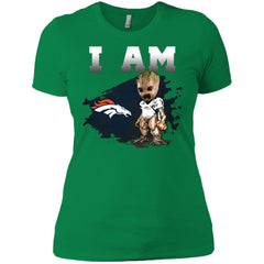 Nfl Denver Broncos I Am Groot T-shirt Women Cotton T-Shirt Women Cotton T-Shirt - parenttees