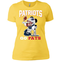 Go Pats - New England Patriots Super Bowl 2019 Mickey Mouse Football Nfl Women Cotton T-Shirt Women Cotton T-Shirt - parenttees