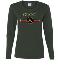 Gucci Mercedes T-shirt Women Long Sleeve Shirt Women Long Sleeve Shirt - parenttees