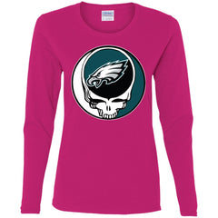 Philadelphia Eagles Grateful Dead Steal Your Face Football Nfl Shirts Women Long Sleeve Shirt Women Long Sleeve Shirt - parenttees