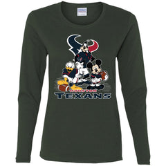 Mickey Mouse Houston Texans American Football Nfl Sports Shirt Women Long Sleeve Shirt Women Long Sleeve Shirt - parenttees