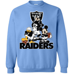 Mickey Mouse Oakland Raiders American Football Nfl Sports Shirt Crewneck Pullover Sweatshirt Crewneck Pullover Sweatshirt - parenttees