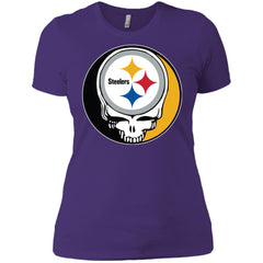 Pittsburgh Steelers Grateful Dead Steal Your Face Football Nfl Shirts Women Cotton T-Shirt Women Cotton T-Shirt - parenttees