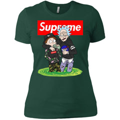 Supreme Rick And Morty T-shirt Women Cotton T-Shirt Women Cotton T-Shirt - parenttees