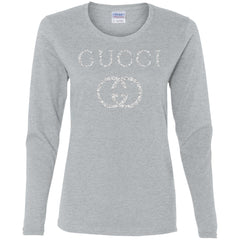 Vintage Gucci Logo Inspired Women Long Sleeve Shirt Women Long Sleeve Shirt - parenttees