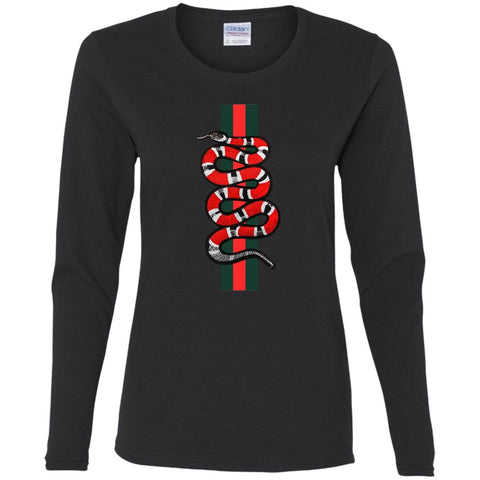 Gucci Snake Hot T-shirt Women Long Sleeve Shirt Black / S Women Long Sleeve Shirt - parenttees