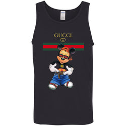 Gucci Logo Mickey Gift Trending T-shirt Men Cotton Tank