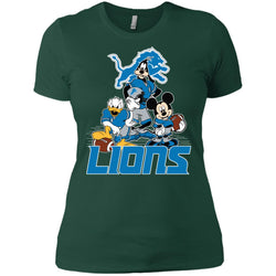 Mickey Mouse Detroit Lions American Football Nfl Sports Shirt Women Cotton T-Shirt