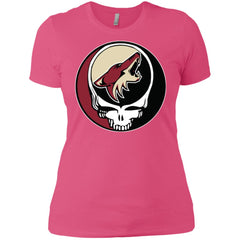 Arizona Coyotes Grateful Dead Steal Your Face Hockey Nhl Shirts Women Cotton T-Shirt Women Cotton T-Shirt - parenttees