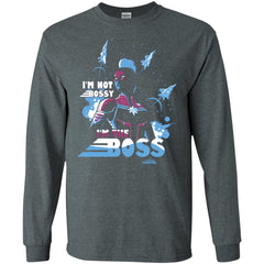 Captain Marvel I'm The Boss Space Blue Red Men Long Sleeve Shirt Men Long Sleeve Shirt - parenttees