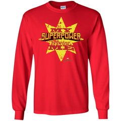 Captain Marvel My Superpower Is Being Me Men Long Sleeve Shirt Men Long Sleeve Shirt - parenttees