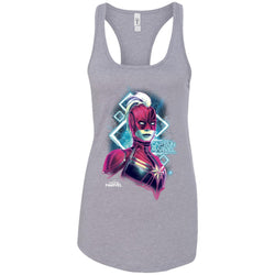 Marvel Captain Marvel Space Glow Neon Women Tank Top