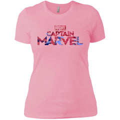 Captain Marvel Bold Tie Dye Movie Logo Women Cotton T-Shirt Women Cotton T-Shirt - parenttees