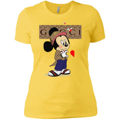 Couple Gucci Mickey Tshirt Valentine's Day Women Cotton T-Shirt Women Cotton T-Shirt - parenttees