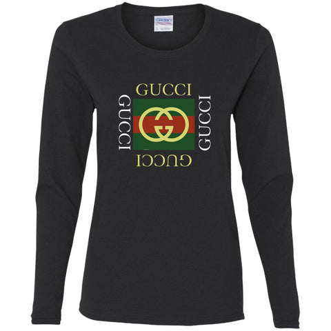 Gucci Logo Gift T-shirt Women Long Sleeve Shirt Black / S Women Long Sleeve Shirt - parenttees