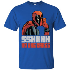 Marvel Deadpool Shhh No One Cares Whisper Men Cotton T-Shirt Men Cotton T-Shirt - parenttees