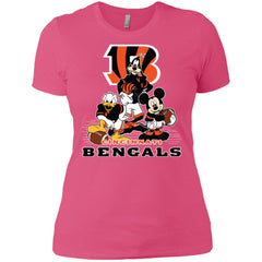 Mickey Mouse Cincinnati Bengals American Football Nfl Sports Shirt Women Cotton T-Shirt Women Cotton T-Shirt - parenttees