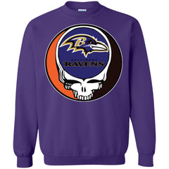 Baltimore Ravens Grateful Dead Steal Your Face Football Nfl Shirts Crewneck Pullover Sweatshirt Crewneck Pullover Sweatshirt - parenttees