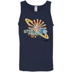 Captain Marvel Star Power Retro Style Men Cotton Tank Men Cotton Tank - parenttees