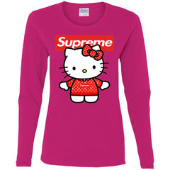 Supreme Hello Kitty Loves T-shirt Women Long Sleeve Shirt Women Long Sleeve Shirt - parenttees