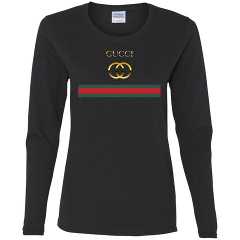 Gucci Logo Vintage Women Long Sleeve Shirt Black / S Women Long Sleeve Shirt - parenttees