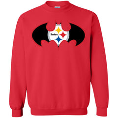 We Are The Pittsburgh Steelers Batman Nfl Mashup Crewneck Pullover Sweatshirt Crewneck Pullover Sweatshirt - parenttees