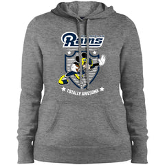 Nfl – Los Angeles Rams Totally Awesome Mickey Mouse Super Bowl 2019 Football Women Hooded Sweatshirt Women Hooded Sweatshirt - parenttees