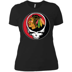 Chicago Blackhawks Grateful Dead Steal Your Face Hockey Nhl Shirts Women Cotton T-Shirt