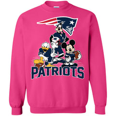 Mickey Mouse New England Patriots American Football Nfl Sports Shirt Crewneck Pullover Sweatshirt Crewneck Pullover Sweatshirt - parenttees