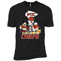 Nfl – Kansas City Chiefs Donald Duck Goofy Mickey Mouse Super Bowl 2019 Football Men Short Sleeve T-Shirt