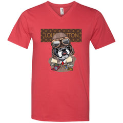 Louis Vuitton T-shirt Style Dogs T-shirt Men V-Neck T-Shirt Men V-Neck T-Shirt - parenttees