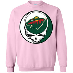 Minnesota Wild Grateful Dead Steal Your Face Hockey Nhl Shirts Crewneck Pullover Sweatshirt Crewneck Pullover Sweatshirt - parenttees
