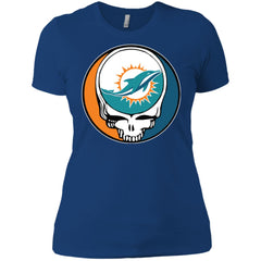 Miami Dolphins Grateful Dead Steal Your Face Football Nfl Shirts Women Cotton T-Shirt Women Cotton T-Shirt - parenttees