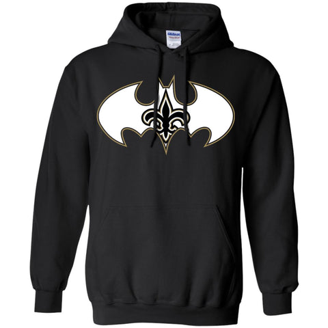 We Are The New Orleans Saints Batman Nfl Mashup Pullover Hoodie Sweatshirt Black / S Pullover Hoodie Sweatshirt - parenttees