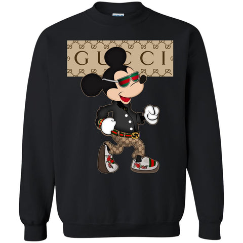 Gucci Shirt Mickey Mouse T-shirt Crewneck Pullover Sweatshirt Black / S Crewneck Pullover Sweatshirt - parenttees